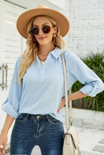 Swiss Dot Johnny Collar Blouse Woman Blouses