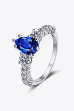 Spinel Pear Shape Ring Silver
