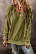 Round Neck Dropped Shoulder Sweatshirt Woman Sweatshirts
