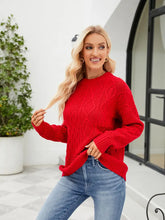 Round Neck Dropped Shoulder Sweater Sweater Pullovers