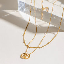 18K Gold-Plated Layered Necklace with Knot Detail