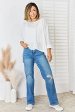 Zenana Full Size Waffle Knit V-Neck Long Sleeve Slit Top Woman Blouses