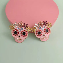 Skull Rhinestone Alloy Earrings Earrings