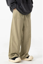 Men's Full Size Drawstring Pants with Pockets Plus Size Khaki