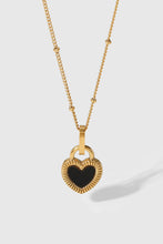Contrast Heart Pendant Necklace Gold One Size