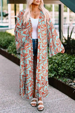 Printed Open Front Duster Cardigan Woman Outerwear