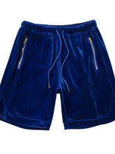 Men's Drawstring Pocketed Shorts with Zip Royal Blue