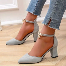 Point Toe Block Heels Pumps woman pumps