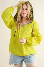 And The Why Leopard Print Hoodie Zipper Up Pocket Windbreaker Woman Outerwear