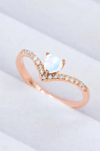 Moonstone Heart-Shaped Ring Rings
