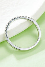 Moissanite Platinum-Plated Half-Eternity Ring Rings
