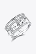 Adored Moissanite Cutout Wide Ring Rings