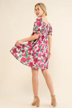 And The Why Smocked Floral Ruffle Short Sleeve Mini Dress Casual Dresses