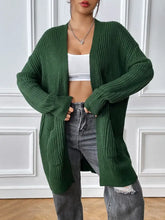 Open Front Long Sleeve Cardigan Woman Outerwear