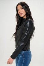 Coalition LA Zip Up Vegan Moto Jacket Woman Outerwear