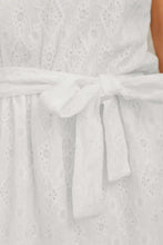 Lace Sleeveless Tied Waist Mini Dress Woman Casual Dress