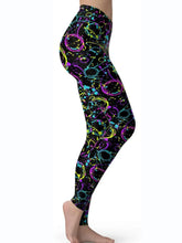 Abstract Print High Waist Active Leggings Woman Leggings