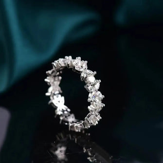 Moissanite 925 Sterling Silver Ring Silver