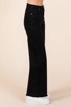 Mittoshop Twill High Waisted Button Fly Wide Leg Pants Woman Pants