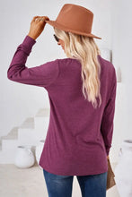 V-Neck Buttoned Long Sleeve Blouse Woman Blouses