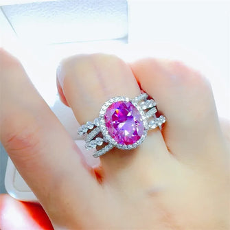 3 Carat Moissanite 925 Sterling Silver Ring Silver Rings