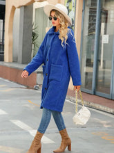 Collared Neck Button Down Coat Woman Outerwear