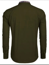 Men's Plaid Collared Neck Long Sleeve Shirt