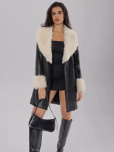 Fuzzy Long Sleeve Longline Coat Woman Outerwear