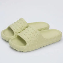 Open Toe Platform Slippers Green Woman Slippers