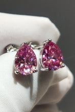 2 Carat Teardrop Moissanite Platinum-Plated Stud Earrings Earrings