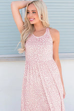 Leopard Round Neck Sleeveless Maxi Dress Maxi Dresses