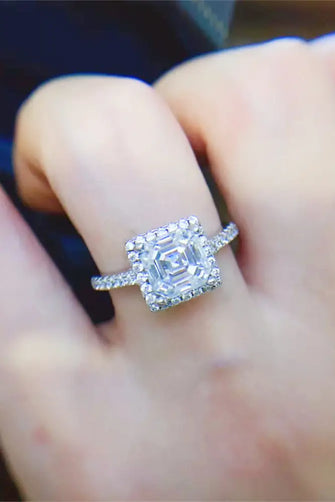 2 Carat Moissanite 925 Sterling Silver Ring Silver Rings