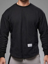 Men's Plus Size Round Neck Drop Shoulder T-Shirt Black