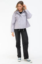 How Dare U Drawstring Hem PU Leather Zip Up Jacket Woman Outerwear