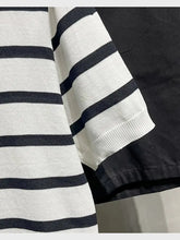 Men's Full Size Classic Striped Knit Short Sleeve T-Shirt Plus Size Mens Tops