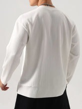 Men's Plus Size Notched Long Sleeve Top