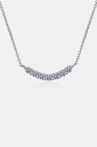 1.4 Carat Moissanite 925 Sterling Silver Necklace Silver One Size