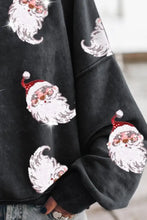 Sequin Santa Round Neck Drop Shoulder Sweatshirt Woman Sweatshirts