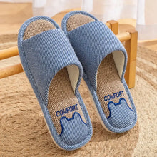 Open Toe Flats Slippers Blue Woman Slippers