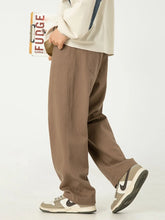 Men's Full Size Wide Leg Pants Plus Size Camel