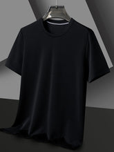 Men's Plus Size Breathable Texture Short Sleeve T-Shirt