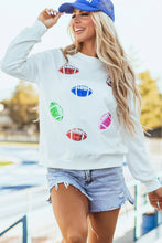 Football Round Neck Long Sleeve Sweatshirt Woman Sweatshirts