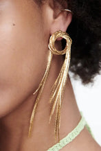 Round Shape Fringed Copper Earrings Earrings