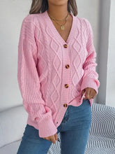 Cable-Knit Long Sleeve Cardigan Casual Dresses