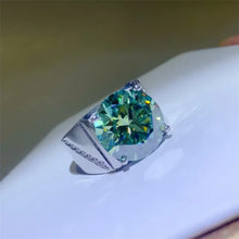 10 Carat Moissanite 925 Sterling Silver Signet Ring Rings