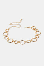 Alloy Chain Circle Shape Belt Gold One Size Belts