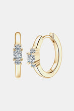 Moissanite 925 Sterling Silver Huggie Earrings Gold One Size