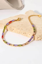 18K Gold Plated Multicolored Cubic Zirconia Bracelet Necklaces