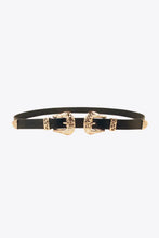 Double Buckle PU Leather Belt Belts