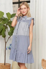 ADORA Button Down Textured Babydoll Dress Woman Casual Dress
